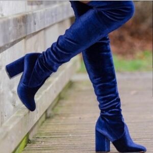Steve Madden Norri Blue Thigh High Boots